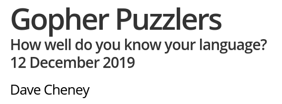 Gopher Puzzlers