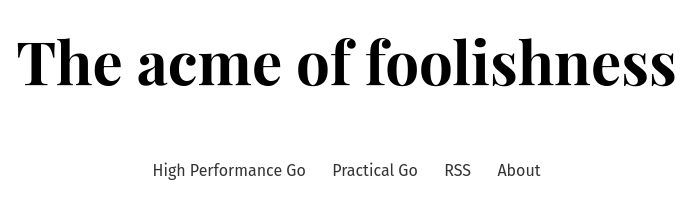 The Acme of Foolishness
